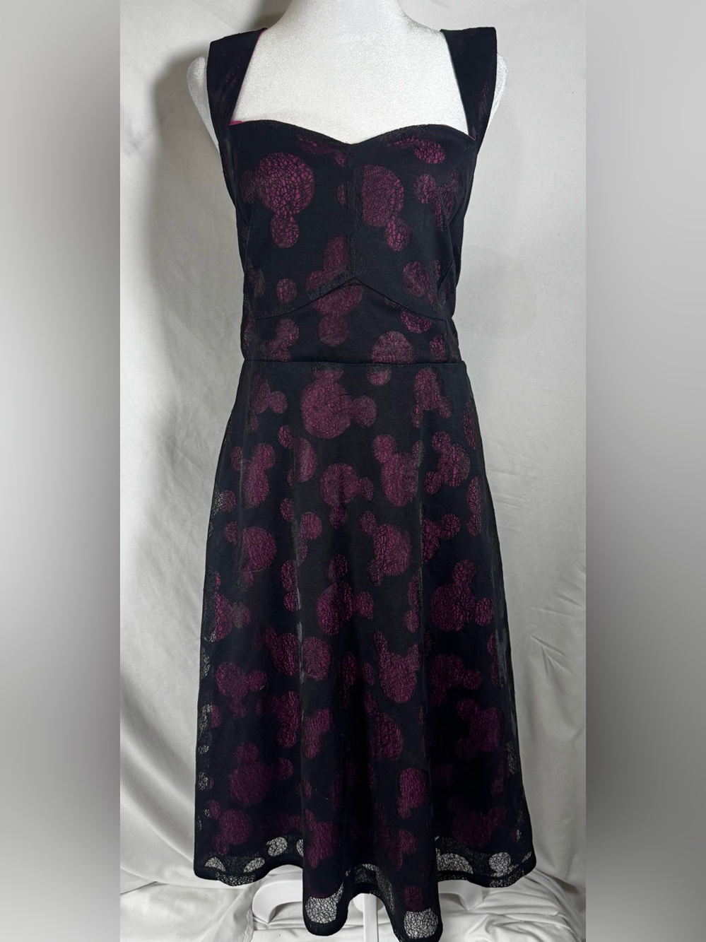 Torrid Disney Mickey Mouse sleeveless black lace overlay dress size 18 and 22